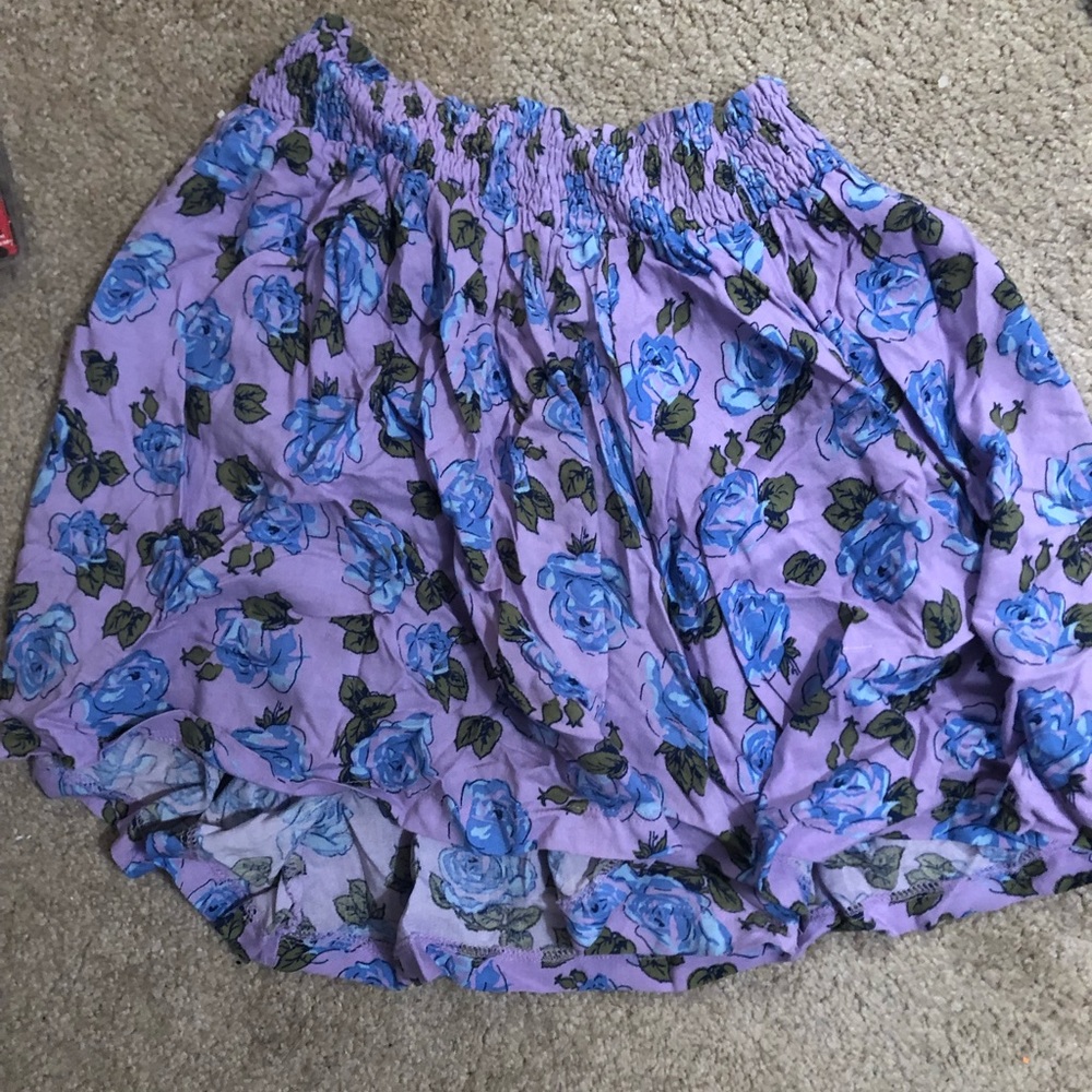 Mini floral purple skirt